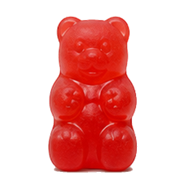 Big Bear gummy in matte red